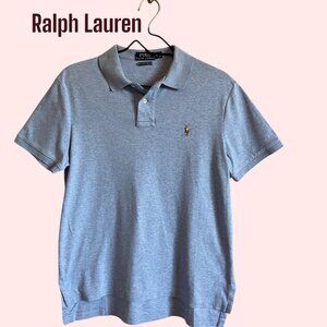 Polo Ralph Lauren Men's Heather Sky Blue Polo Shirt Size M EUC